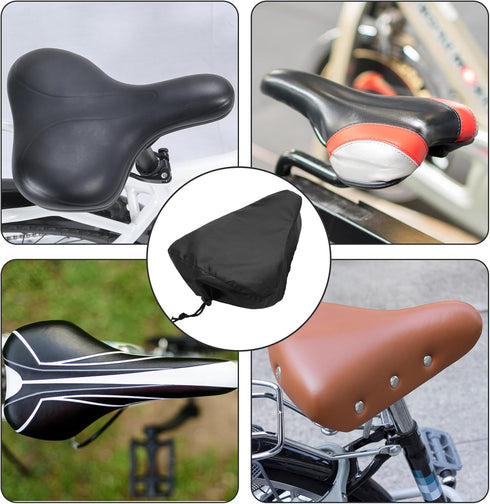 Yolev Waterproof Bike Seat Cover with Drawstring Waterproof Bike Seat Rain Cover with Drawstring Seat Protective Water Resistant Bicycle Saddle Ra...