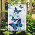 Blue Flowers and Butterflies Garden Flag Welcome Home Flag Vertical Double Sided Seasonal Polyester Flag for Home Lawn Indoor Farmhouse Patio Yard...
