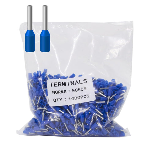 AWG22 Wire Ferrules Terminals, 1000pcs AWG22 Terminal Connector Wire Insulated Cord Pin Ends Terminals for Electric, Industrial, Chemical Industry...