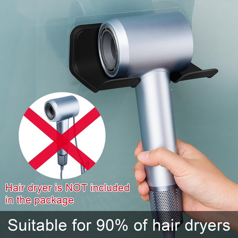 Hair Dryer Holder, Blow Dryer Holder Wall Mounted, Self Adhesive Wall Mountable Bathroom Organizer for Hair Care Tools,Compatible with Most Hair D...