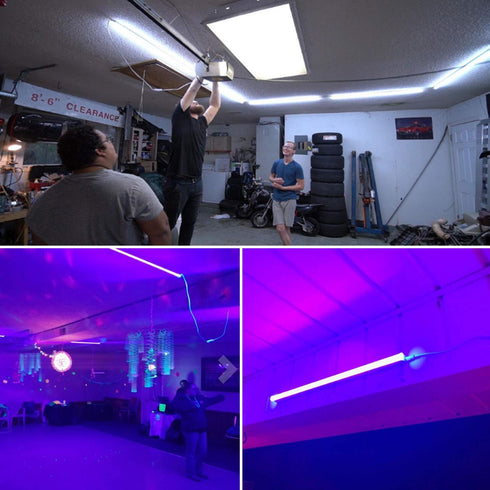 T5 T8 LED Tube Connector Cable Wire 8 inch Double Male to Male End Extension Cord for Integrated LED Fluorescent Tube Light Bulb Lamp Holder Socke...