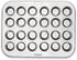 Fox Run Mini Muffin and Cupcake Pan, 10.5 x 13.75 x 1.5 inches, 24 Cup, Stainless Steel...