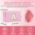 Personalized Initial Letter Patch Makeup Bag, Preppy Portable Chenille Letter Cosmetic Bag with Zipper, PU Leather Waterproof Travel Toiletry Bag ...