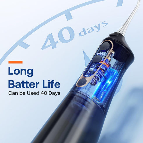 Bitvae Water Dental Flosser Pick for Teeth, Rechargeable Cordless Water Flosser, 3 Modes 5 intensities, 300ML Portable IPX7 Waterproof, 40 Days Po...