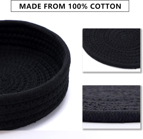 Trivets for Hot Dishes, Trivets for Hot Pots and Pans, 7 Inchs Hot Pads 5 Pcs and Storage Basket for Countertops, Pot Holders for Kitchen, Cotton ...
