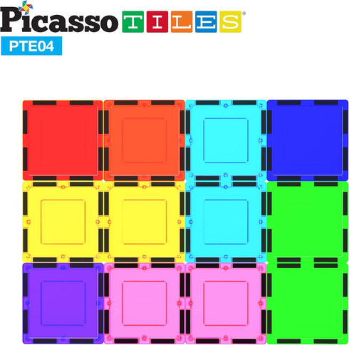 PicassoTiles Magnetic Building Block Set Magnet Tiles Construction Toy STEM Learning Kit Educational Playboards Pretend Play Stacking Blocks Child...