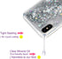 for iPhone XR Case, Double Layer Design Bling Flowing Liquid Floating Sparkle Colorful Glitter Waterfall TPU Protective Phone Case, Silver...