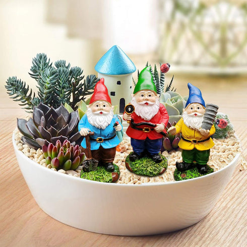 Miniature Garden Gnome Sets Fairy Garden Gnomes Outdoor Small Gnome Figurines Fairy Garden Accessories Gnome Garden Decorations...