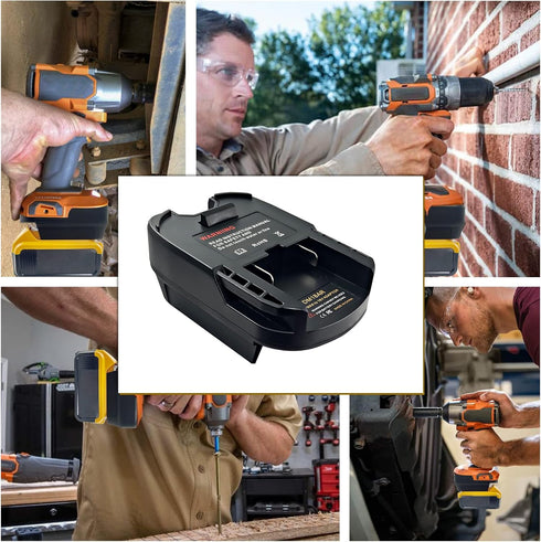 DM18AR Battery Adapter Convert for Milwaukee 18V M18 Batteries to for Ridgid AEG Cordless Tools, Also for Dewalt 20V Li-ion Max XR Battery to Ridg...