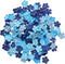200 Pcs Handmade Mulberry Paper Stephania Venosa Flowers Petals 15x15 mm Scrapbooking Wedding DIY Craft Supplies Card Artificial Flowers (Blue Ton...