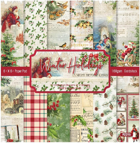 Merry Christmas Theme Dot Scrapbook, DIY Album Scrapbook Paper, Winter Holiday Greeting Card Making Background Paper Craft Supplies Painting Decor...