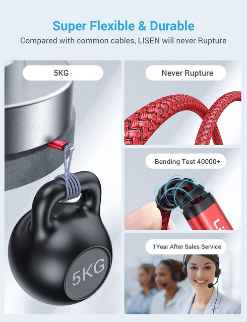 LISEN 20W USB C to Lightning Cable 3FT, iPhone Charge Cable Fast Power Delivery Charging Cable Compatible with iPhone 12/11/11 Pro/11 Pro Max/X/XS...