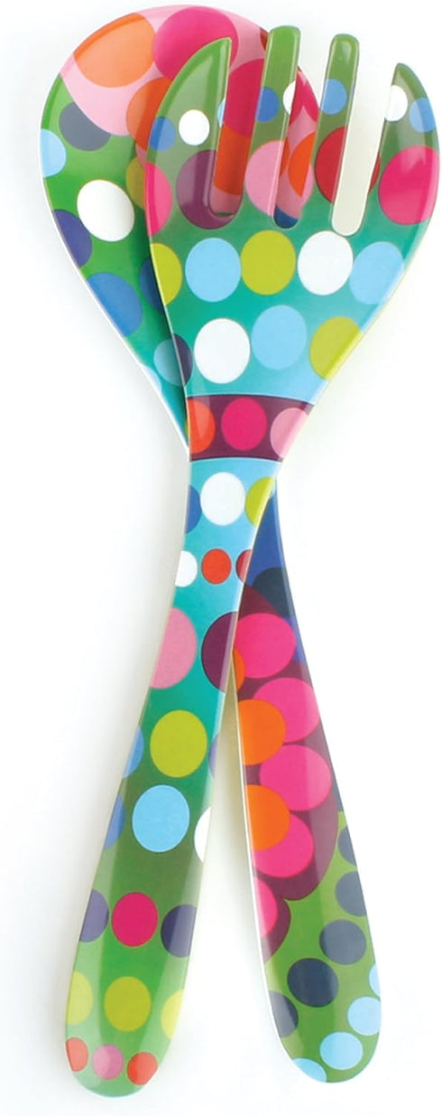 French Bull Salad Server 2 Piece Set - Melamine Dinnerware - 13" - Outdoor, Party, Utensils - Bindi...