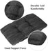 baibu Stool Cushion Rectangular, Super Soft Bar Stool Cushion Saddle Stool Pad with Ties - 1 Pad Only (Gray-Black, 18x9.5x1.5in)...
