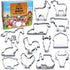 Farm Animal Cookie Cutter Set, 13 Piece Set, Premium Food Grade Stainless Steel, Dishwasher Safe...
