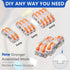 20Pcs Lever Nuts Wire Connectors, Inline Wire Connectors, 1 Conductor Compact Lever Wire Connectors, Compact Splicing Electrical Connectors Butt T...