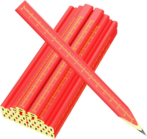 25 PCS Carpenters Pencil Construction Pencils, Carpenter Marking Pencil for Woodworking Concrete Scriber Marking Tool pica pencils...