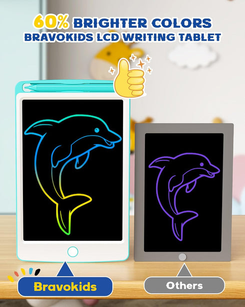 bravokids Kids Toys LCD Writing Tablet for Kids, 8.5 Inch Colorful Doodle Board Drawing Tablet Pad Erasable, Toddler Learning Toys Birthday for Bo...
