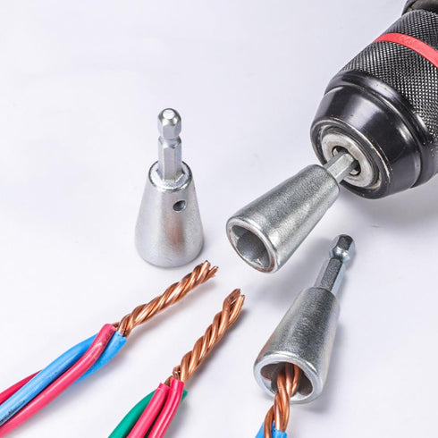 Wire Twister Tool for Drill, Wire Twister Wire Connector, 1.5-6 Square 2-6 Way Cable, Wire Stripping and Twisting Tool, Adapter Attachment for Pow...