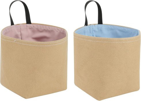 CM Mini Hanging Basket, Small Storage Bag Decor Bin for Wall & Door Storage, Foldable Basket Bin, 2 Pcs...