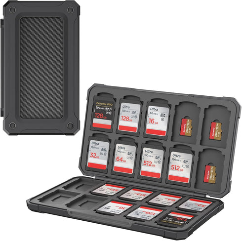 SD Card Holder Memory Card Case for SD SDHC SDXC TF Card, SD Cards Storage Organizer for 20 SD Cards and 20 Micro SD Cards....