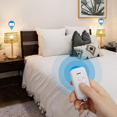 DEWENWILS Indoor Remote Control Outlet, Wireless Remote Light Switch, No Interference Remote Outlet Switch, No Wiring, 15A/1875W, 100ft RF Range, ...