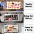 Car Mirror Vanity, Rechargeable Car Visor Mirror with LED Lights, Car Vanity Mirror with 3 Lights Modes, Sun Visor Mirror with Light, White...