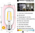 CRLight LED Tubular Bulb 4000K Daylight White, 30W Equivalent 300 Lumens, 2W Dimmable LED Filament Light Bulbs, E26 Base Antique Edison T45 Clear ...