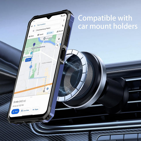 Goodon Designed for Samsung Galaxy A15 Case with Screen Protector - Features Built-in Magnetic Kickstand - Car Mount Holder Compatibility - Protec...