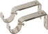 Ivilon Adjustable Brackets for Curtain Rods - for 1 or 1 1/8 Inch Rods. Set of 2 - Brushed Nickel...