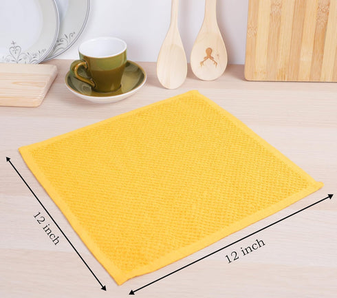 AMOUR INFINI Cotton Kitchen Dish Cloths Set of 8 – Highly Absorbent, Super Soft Premium Terry Cleaning Cloth (12"x12" Inch) Premium Dishcloths for...