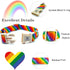 Elegant little tail Dog Collar, LGBT Holiday Pet Collar Dog Durable Rainbow Print Dog Collars Plastic Buckle Soft Pet Gift Adjustable Dog Collar f...