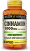 CINNAMON 1000 mg Natural Dietary Supplement Capsules by Mason 100 Ea...