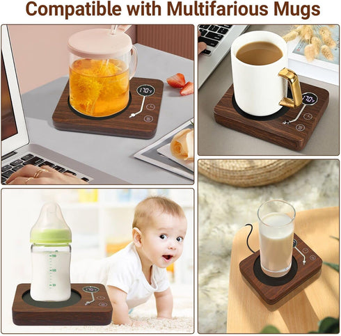 Coffee Mug Warmer, CEROBEAR Mug Warmer for Desk 3 Temperature Control 130?/150?/170?, Cup Warmer with Auto Shut Off for Coffee Milk Tea Beverage...