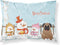 Caroline's Treasures BB2336PILLOWCASE Merry Christmas Carolers Pug Brown Fabric Standard Pillowcase Lightweight Super Soft Easy Care Decorative Ar...