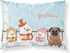 Caroline's Treasures BB2336PILLOWCASE Merry Christmas Carolers Pug Brown Fabric Standard Pillowcase Lightweight Super Soft Easy Care Decorative Ar...