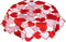 Simhomsen Small Embroidered Love Heart Tablecloth, Wedding Anniversary, Marriage Proposals or Engagements (Round 34 inches)...