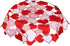 Simhomsen Small Embroidered Love Heart Tablecloth, Wedding Anniversary, Marriage Proposals or Engagements (Round 34 inches)...