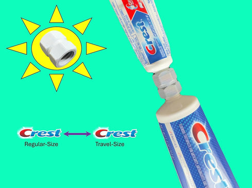 Travel-Size Toothpaste Refill Adapter and Squeezer, 4 Count (Pack of 1)...
