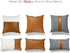 Hofdeco Faux Leather and 100% Cotton Pillow Cover Only, Camel Black Modern Design Stripes, 12"x20"...
