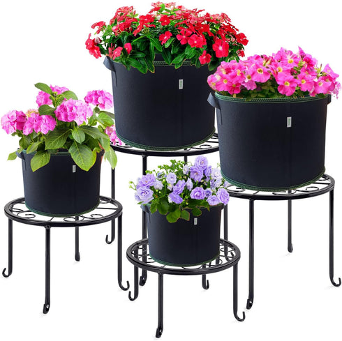 Niurui 5-Pack 5 Gallon Grow Bags 300G Thickened Nonwoven Fabric Pots Plant Grow Bags with Handles,for Low Stress Plant Training Fruits, Vegetables...