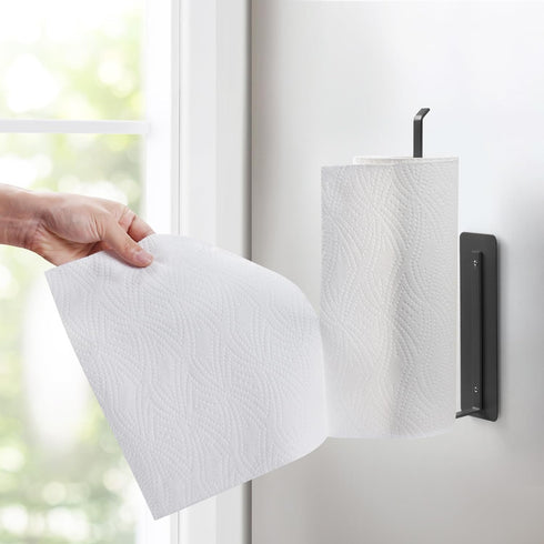 EASTTOWEST Magnetic Paper Towel Holder,Black Towel Bar Rack for Refrigerator BBQ Grills Griddles Toolbox RVs Tailgates,Heavy Duty Strong Magnet Ba...