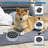 Slow Feeder Dog Bowls Insert, Silicone Dog Slow Feeder Bowl with Strong Suction Cups Perfect For Stainless Steel Glass Ceramic Dog Bowls (Grey, Me...