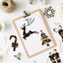 12" Christmas Pattern Paper & Sticker Kit Black Gold Scrapbook Premium Specialty Paper Double-Sided 12"x12" with 12 Designs 36 sheets for Scrapboo...