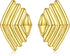 18k Gold Statement Earrings for Women Trendy, Chunky Gold Big Striped Vintage Earrings...