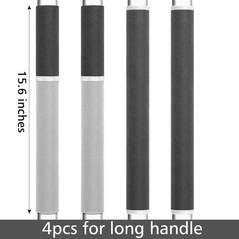 MRKG Refrigerator Door Handle Covers, Set of 4, Washable Without Fading or Cracking, Keep Your Kitchen Appliance Clean from Smudges, Drips, Food Stains, Oil. (Black, Grey)