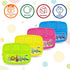 Toddler Plates With Dividers - Set of 4 Kids Dinner Plates with 4 - Compartment Brightly Colored Children Divided Tray Dishwasher Safe BPA Free Pl...