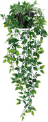 Whonline Fake Hanging Plants, Artificial Small Potted Plants for Indoor Outdoor Aesthetic Office Living Room Shelf Decor (1 Pack)...