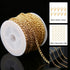 Shuaizhennuo Figaro Chain Link 32.8 Feet 304 Stainless Steel Bracelet Necklace Chain Spool in Bulk for DIY Men Women Jewelry Making with Lobster C...