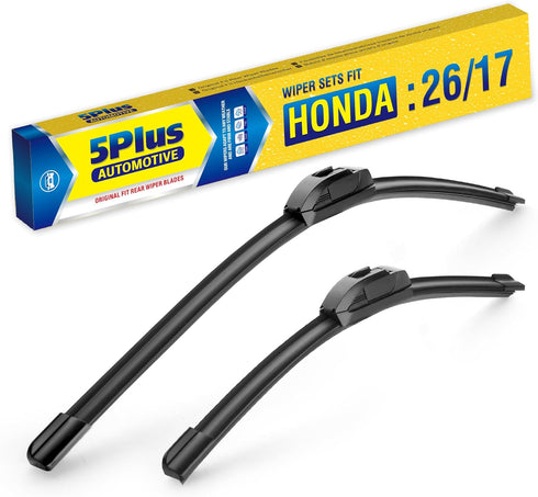 5 PLUS 26"+17" Windshield Wiper Blades, Replacement For Honda CRV 2021-2017,2011-2007 (Set of 2), Premium All-Season Automotive Replacement Windsh...